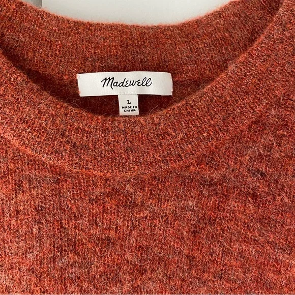 Madewell Burnt Orange Crew Neck Sweater - Picture 4 of 5